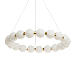 Люстра круглая с матовыми белыми шарами PEARLS Suspension варинант исполнения - 1 | Loft Concept в Ижевске