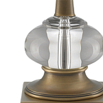 Настольная лампа с хрустальным шаром на корпусе и высоким тканевым абажуром Prism Rod варинант исполнения - 1 | Loft Concept в Ижевске