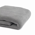 Плед из хлопка серого цвета Waffle Comfort варинант исполнения - 2 | Loft Concept в Ижевске