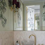 Обои ручная роспись Silk Tree Original colourway on White Metal gilded paper варинант исполнения - 3 | Loft Concept в Ижевске