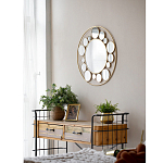 Зеркало настенное с круглыми зеркальными вставками Modern Mirror Space варинант исполнения - 2 | Loft Concept в Ижевске