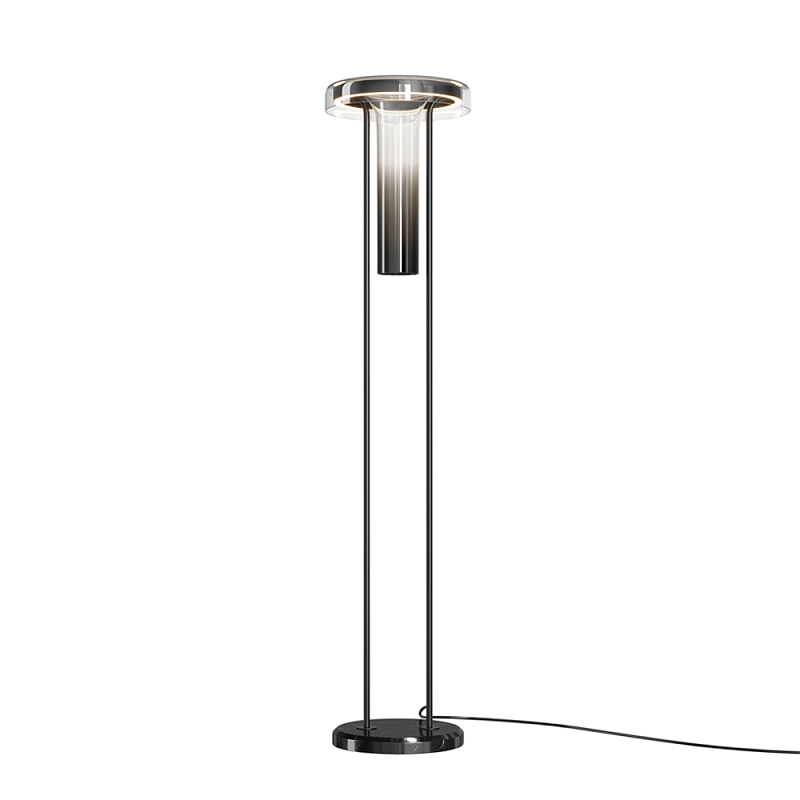 Напольный торшер светодионый Ikebana Black 3000К 24Вт Черный Дымчатый (Smoke) в Ижевске | Loft Concept 