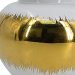 Ваза белая с крышкой и золотистыми фрагментами 24 см Chinoiserie Ceramics варинант исполнения - 3 | Loft Concept в Ижевске