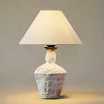 Настольная лампа с керамическим фактурным основанием и тканевым абажуром Eastern Tale варинант исполнения - 2 | Loft Concept в Ижевске
