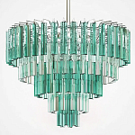 Дизайнерская люстра AQUA Blue Lagoon бирюзовое стекло несколько ярусов варинант исполнения - 1 | Loft Concept в Ижевске