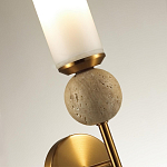 Бра с цилиндрическим матовым плафоном и шаром из камня на металлическом основании Orb Essence варинант исполнения - 10 | Loft Concept в Ижевске