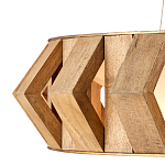 Люстра круглая из толстых деревянных реек Wooden Slats варинант исполнения - 2 | Loft Concept в Ижевске