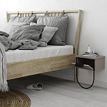 Прикроватная тумба бежево-серого цвета с откидной дверцей NORFOLK NIGHTSTAND LIGHT MOCHA варинант исполнения - 2 | Loft Concept в Ижевске