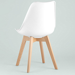 Стул с основой из пластика и мягким сиденьем Arvika White варинант исполнения - 4 | Loft Concept в Ижевске