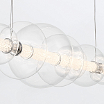 Подвесной светильник линейный с прозрачными стеклянными шарами разного диаметра Eurofase варинант исполнения - 8 | Loft Concept в Ижевске