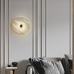 Бра в форме диска из натурального камня с декоративным центральным элеменом Cryptocrystalline Stone варинант исполнения - 4 | Loft Concept в Ижевске