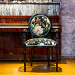 Стул с подлокотниками из натурального бука с изображением птиц и цветов Blooming Birds варинант исполнения - 2 | Loft Concept в Ижевске