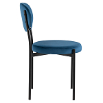Стул с круглым сиденьем на металлическом основании ALFIE CHAIR Blue варинант исполнения - 5 | Loft Concept в Ижевске