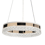 Люстра в виде кольца золотого цвета с прозрачными вставками Radiant Rail варинант исполнения - 1 | Loft Concept в Ижевске