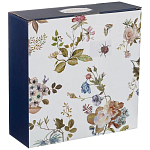 Ваза фарфоровая белая на ножке с рисунком цветов Garden Whisper Porcelain Set  варинант исполнения - 2 | Loft Concept в Ижевске