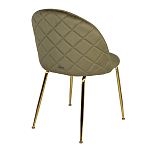 Стул велюровый хаки на золотистых металлических ножках Vendramin Chair варинант исполнения - 3 | Loft Concept в Ижевске
