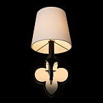 Бра с белым текстильным абажуром и декоративным основанием в виде четырехлистника с зеркальной вставкой Vitorino варинант исполнения - 11 | Loft Concept в Ижевске