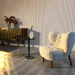 Дизайнерский журнальный стол с основанием в виде черных мраморных бусин Mybimus варинант исполнения - 2 | Loft Concept в Ижевске