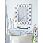 Прямоугольное зеркало с инкрустацией раковинами устриц Mother оf Pearl Facets варинант исполнения - 5 | Loft Concept в Ижевске