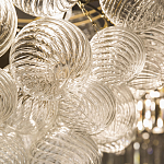 Люстра подвесная с рифлёными стеклянными шарами в форме воздушного облака Berries Chandelier варинант исполнения - 5 | Loft Concept в Ижевске