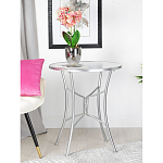 Столик приставной с круглой столешницей на серебристом основании Scenical Table варинант исполнения - 4 | Loft Concept в Ижевске