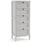 Комод узкий с 5-ю ящиками серый Silva Grey Chest of Drawers варинант исполнения - 2 | Loft Concept в Ижевске