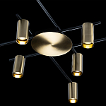 Потолочный светильник с 10-ю цилиндрическими плафонами цвета латунь TRIBES CHANDELIER варинант исполнения - 3 | Loft Concept в Ижевске