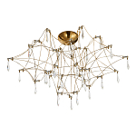 Потолочный светильник с тонкой металлической конструкцией цвета золото Quasar варинант исполнения - 2 | Loft Concept в Ижевске