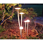 Уличный светильник с пятью матовыми плафонами в форме грибов на высоких изогнутых ножках Mushroom Shape варинант исполнения - 2 | Loft Concept в Ижевске