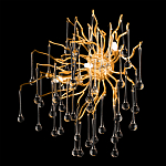 Бра с лучеобразным основанием и подвесками из прозрачного стекла в виде длинных капель Droplet Chandelier варинант исполнения - 6 | Loft Concept в Ижевске