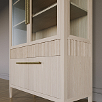 Витрина Primo со стеклянными фасадами и буфетом шпон Светлый дуб варинант исполнения - 6 | Loft Concept в Ижевске