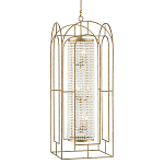 Люстра золотая с внутренним цилиндром из хрустальных бусин Romantic Lantern варинант исполнения - 2 | Loft Concept в Ижевске