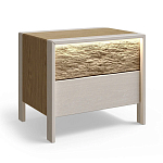 Тумба 2 ящика с подсветкой на рельефном фасаде Warm Industrial варинант исполнения - 8 | Loft Concept в Ижевске