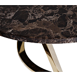 Стол журнальный коричневый на золотом основании Symphony of the Earth варинант исполнения - 1 | Loft Concept в Ижевске