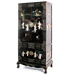 Шкаф черный в китайском стиле  Chinese Cabinet Black варинант исполнения - 4 | Loft Concept в Ижевске