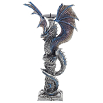Подсвечник в виде Дракона Grey Blue Dragon Candlestick варинант исполнения - 3 | Loft Concept в Ижевске