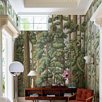 Обои ручная роспись Redwoods Sequoia on Sterling Silver gilded paper варинант исполнения - 1 | Loft Concept в Ижевске