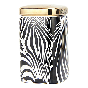 Керамический Сосуд с крышкой Зебра