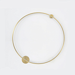 Бра светодиодное круглой формы с рамкой цвета латунь Ring Horizontal варинант исполнения - 1 | Loft Concept в Ижевске