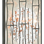 Бра с круглой зеркальной вставкой с эффектом ржавчины Stunning Radiance варинант исполнения - 1 | Loft Concept в Ижевске