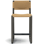 Дизайнерский стул с каркасом из металла с плетеными сиденьем и спинкой GREEN POINT Chair варинант исполнения - 16 | Loft Concept в Ижевске