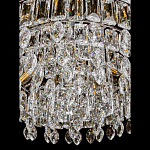 Круглая люстра с хрустальными подвесками на серебряном каркасе Gorgeous Crystal Light варинант исполнения - 7 | Loft Concept в Ижевске