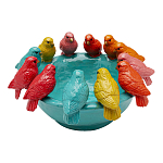 Декоративное дизайнерское блюдо разноцветные попугаи  варинант исполнения - 1 | Loft Concept в Ижевске