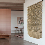 Панно на стену плетеное Макраме бежевый цвет  варинант исполнения - 4 | Loft Concept в Ижевске