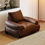 Кресло кожаное с деревянным каркасом Medieval Furniture варинант исполнения - 1 | Loft Concept в Ижевске