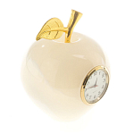 Часы настольные в виде яблока из натурального камня Оникс Stone Clock варинант исполнения - 4 | Loft Concept в Ижевске