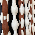 Дизайнерский Декор на стену с кисточками из хлопковых нитей wall panel Thread brushes варинант исполнения - 3 | Loft Concept в Ижевске