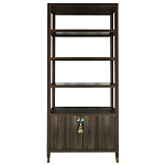 Стеллаж со стеклянными полками Elsa Dreams Walnut варинант исполнения - 7 | Loft Concept в Ижевске