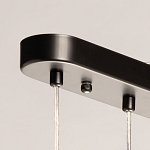 Люстра с 3-мя плафонами волнообразной формы цвета янтарь и 2-мя прозрачными шарообразными плафонами Lucid Rain  варинант исполнения - 10 | Loft Concept в Ижевске