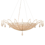 Люстра из деревянных бусин с подвесками в виде капель Wooden Beads варинант исполнения - 1 | Loft Concept в Ижевске